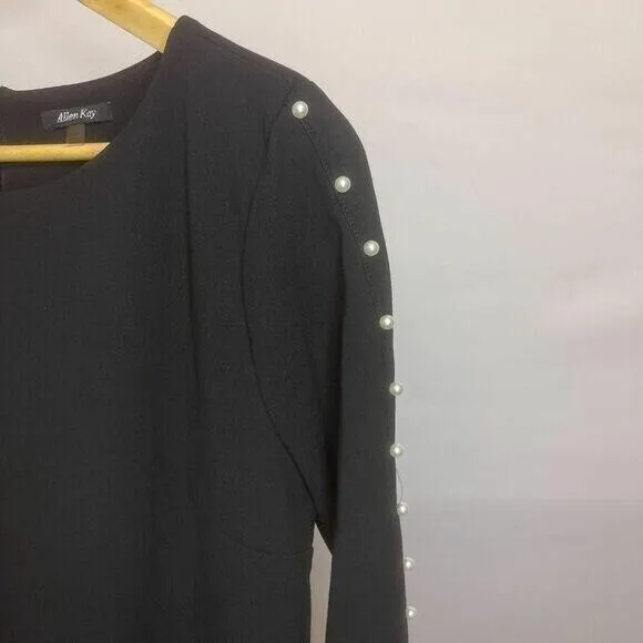 Allen Kay Midi Dress Size 14 - Black