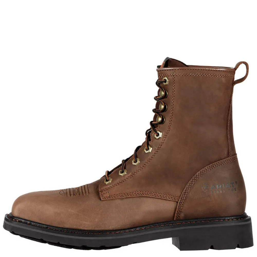 CASCADE 8-INCH WIDE SQUARE STEEL TOE BOOT - 200-Brown | Ariat 10011917