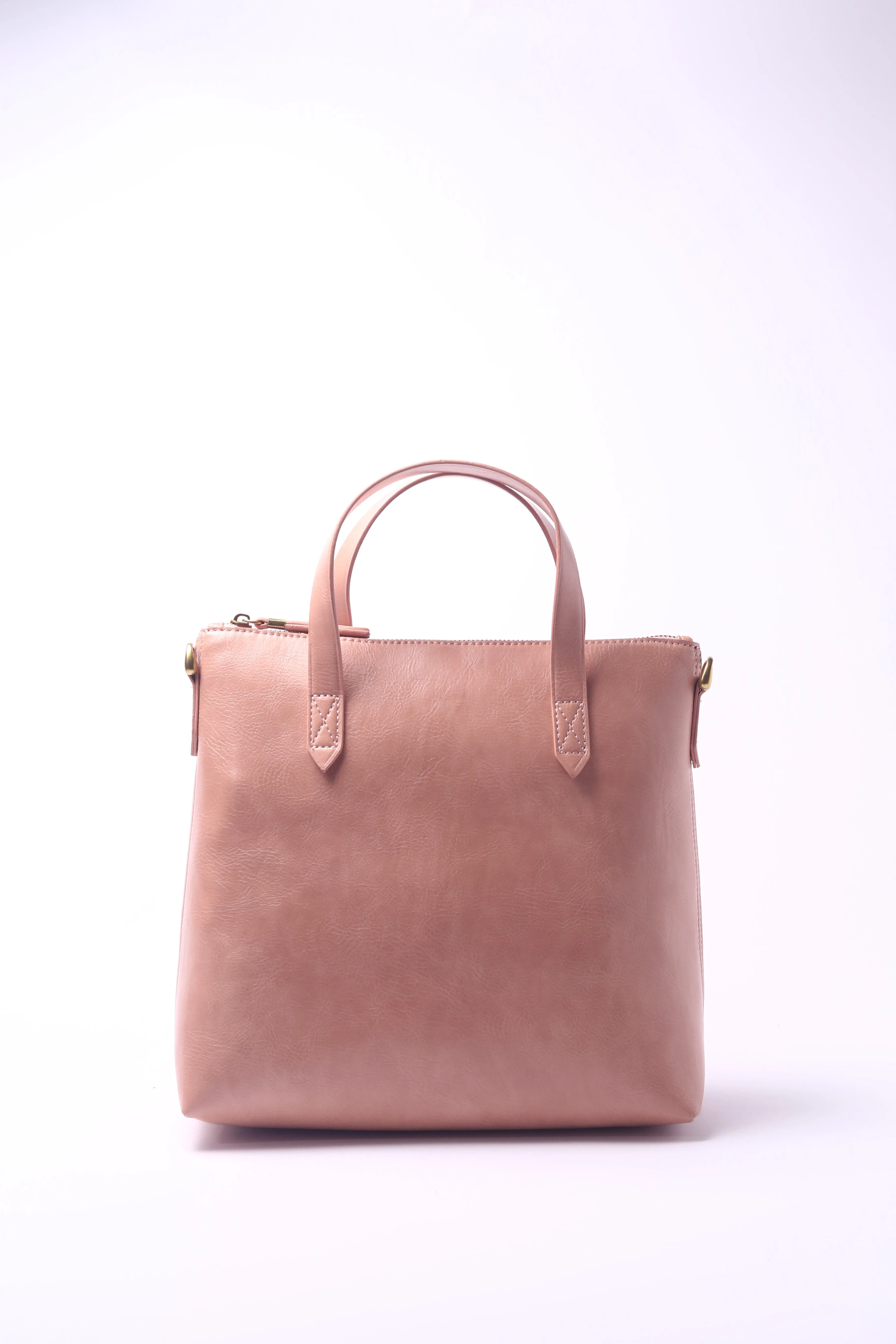 Dusty Pink PU Vegan Materials Large Tote Bag
