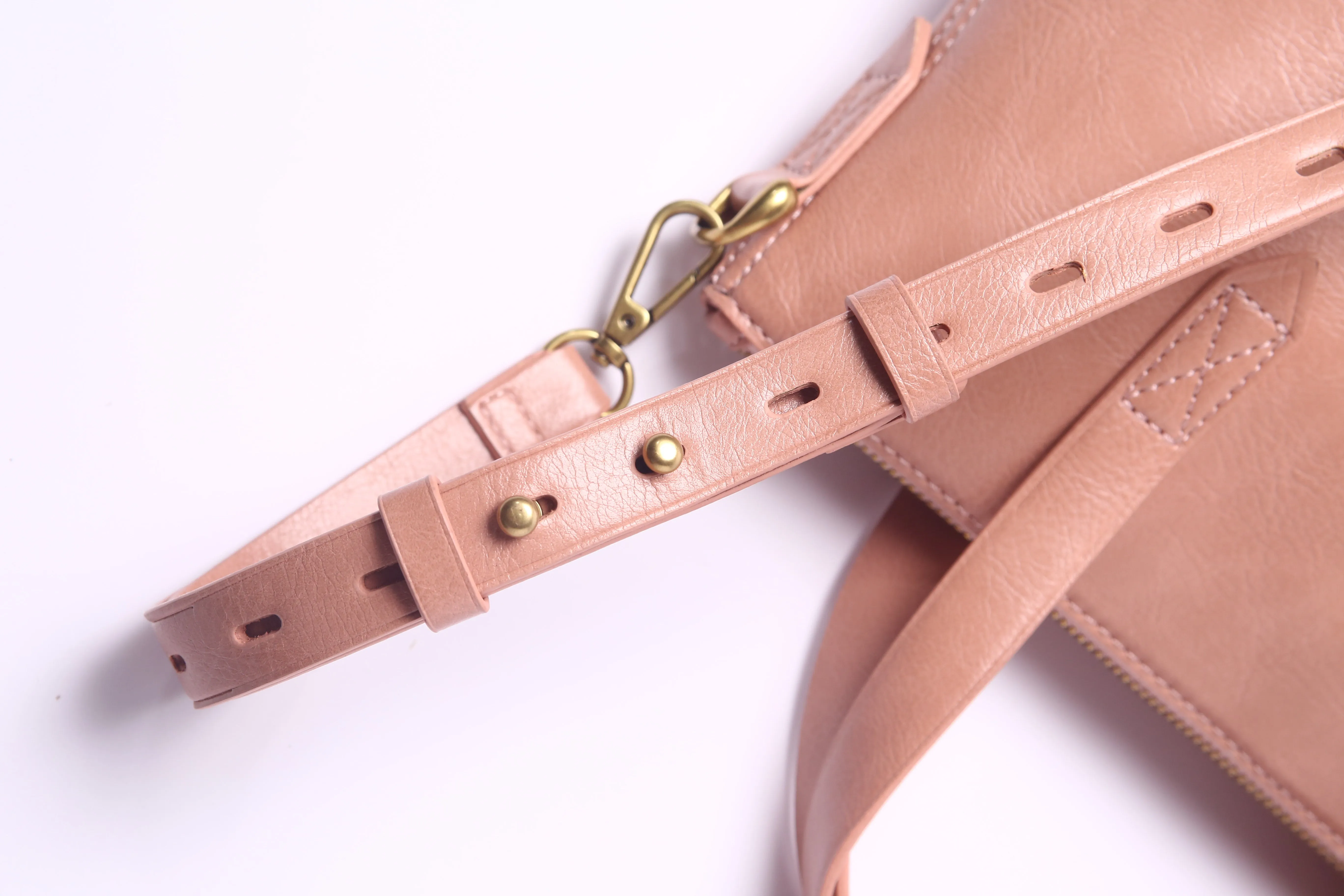 Dusty Pink PU Vegan Materials Large Tote Bag