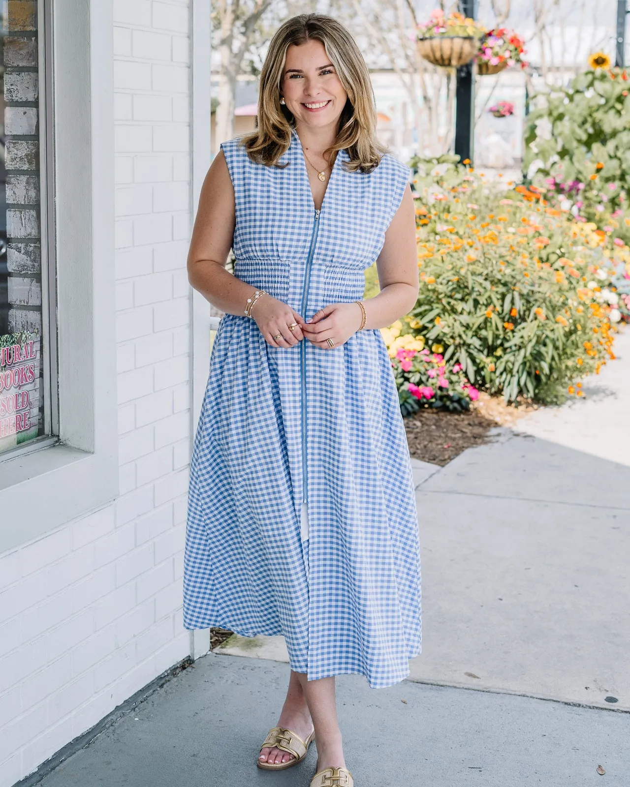 Ella Zipper Midi Dress