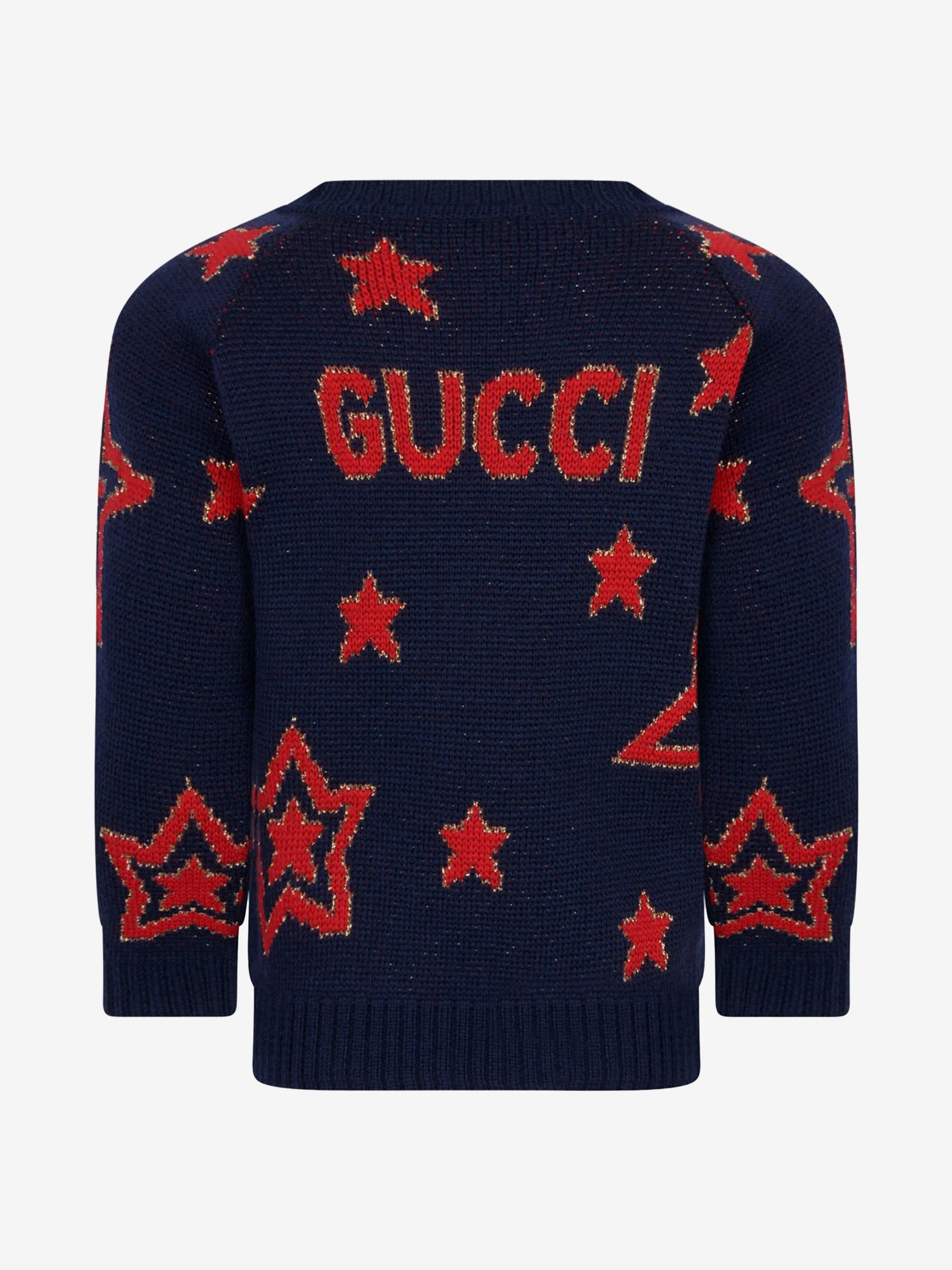 Gucci Baby Girls Wool Knitted Stars Jumper