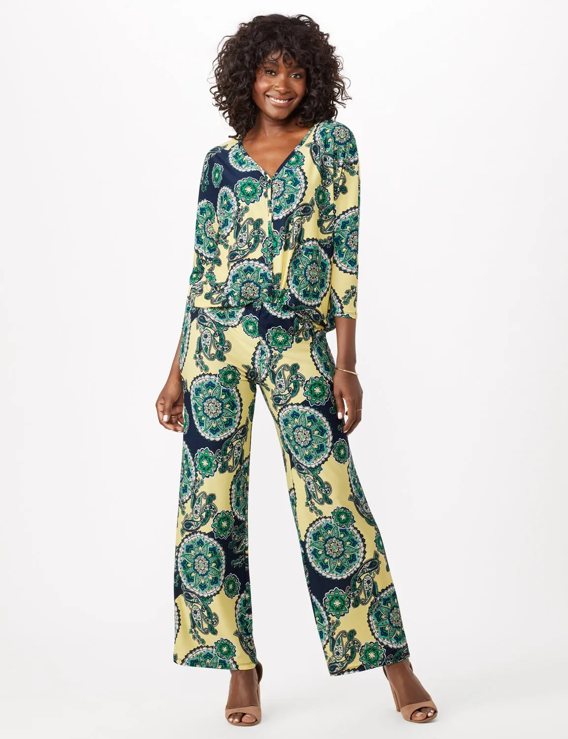 Knit Pull on Print Pant