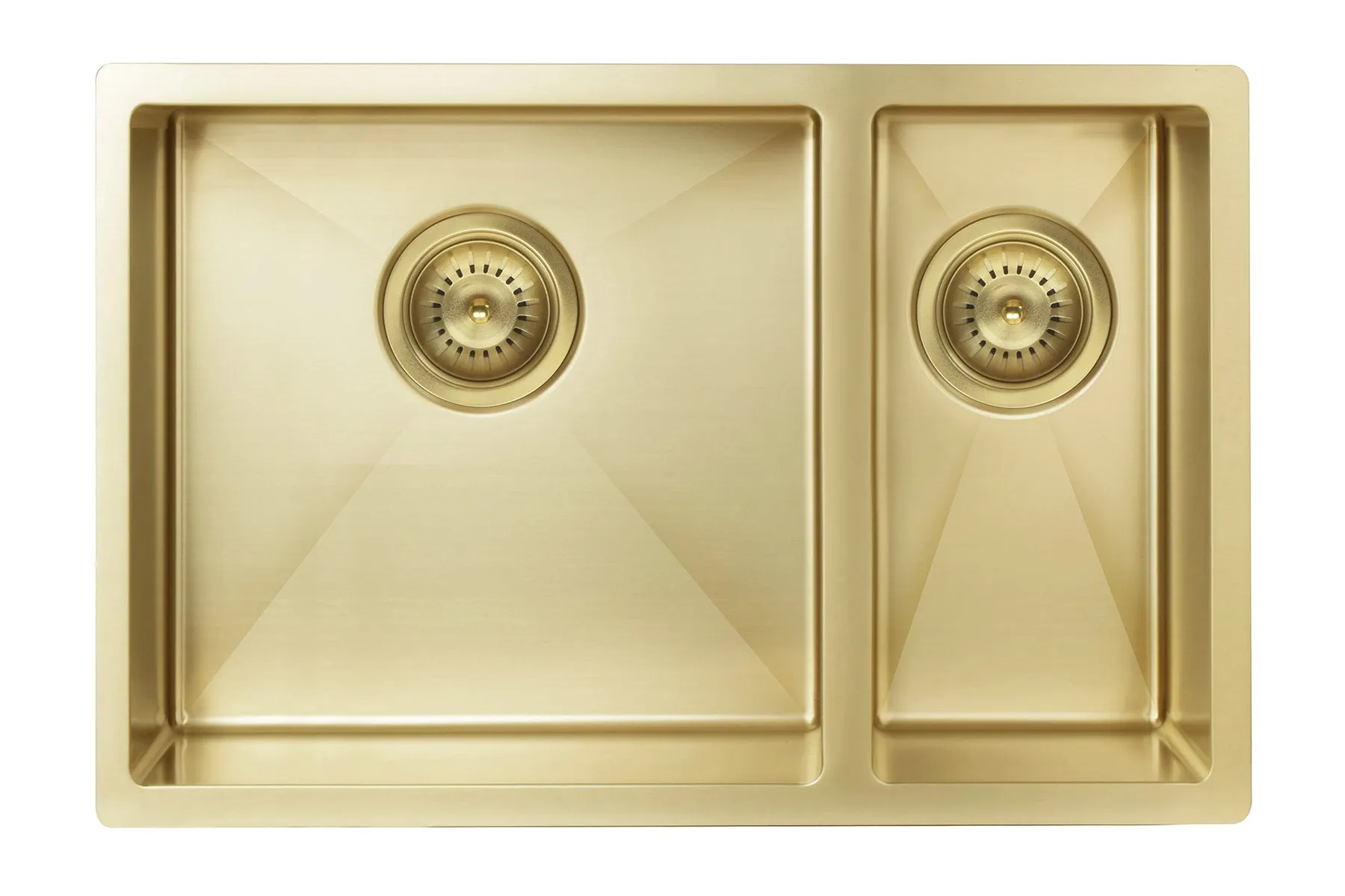 Lavello Kitchen Sink - One and Half Bowl 670 x 440 - PVD Brushed Bronze Gold