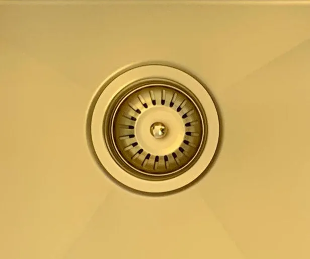 Lavello Kitchen Sink - One and Half Bowl 670 x 440 - PVD Brushed Bronze Gold