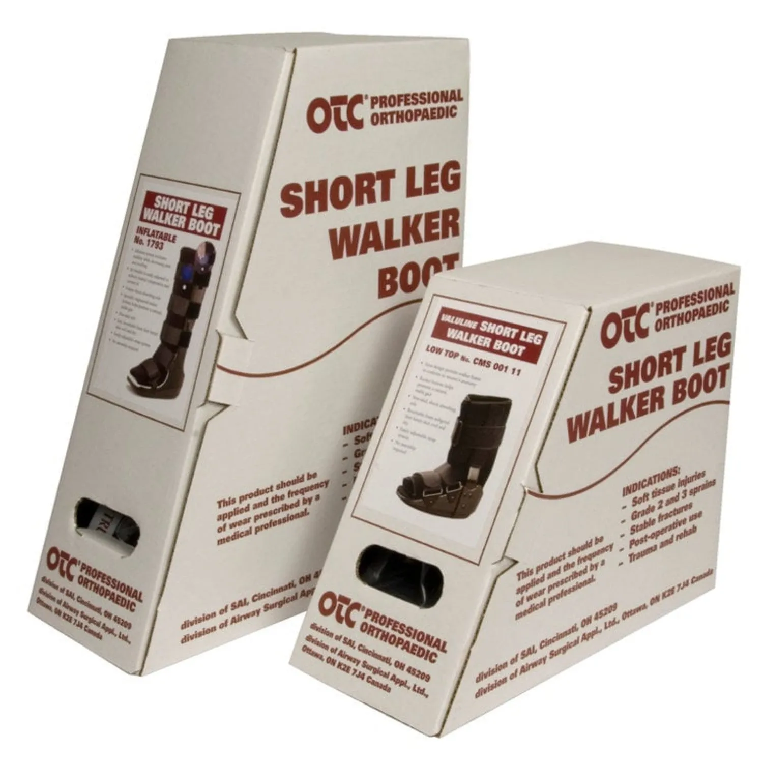 OTC Walker Boot, Low Top Leg Cast, Black