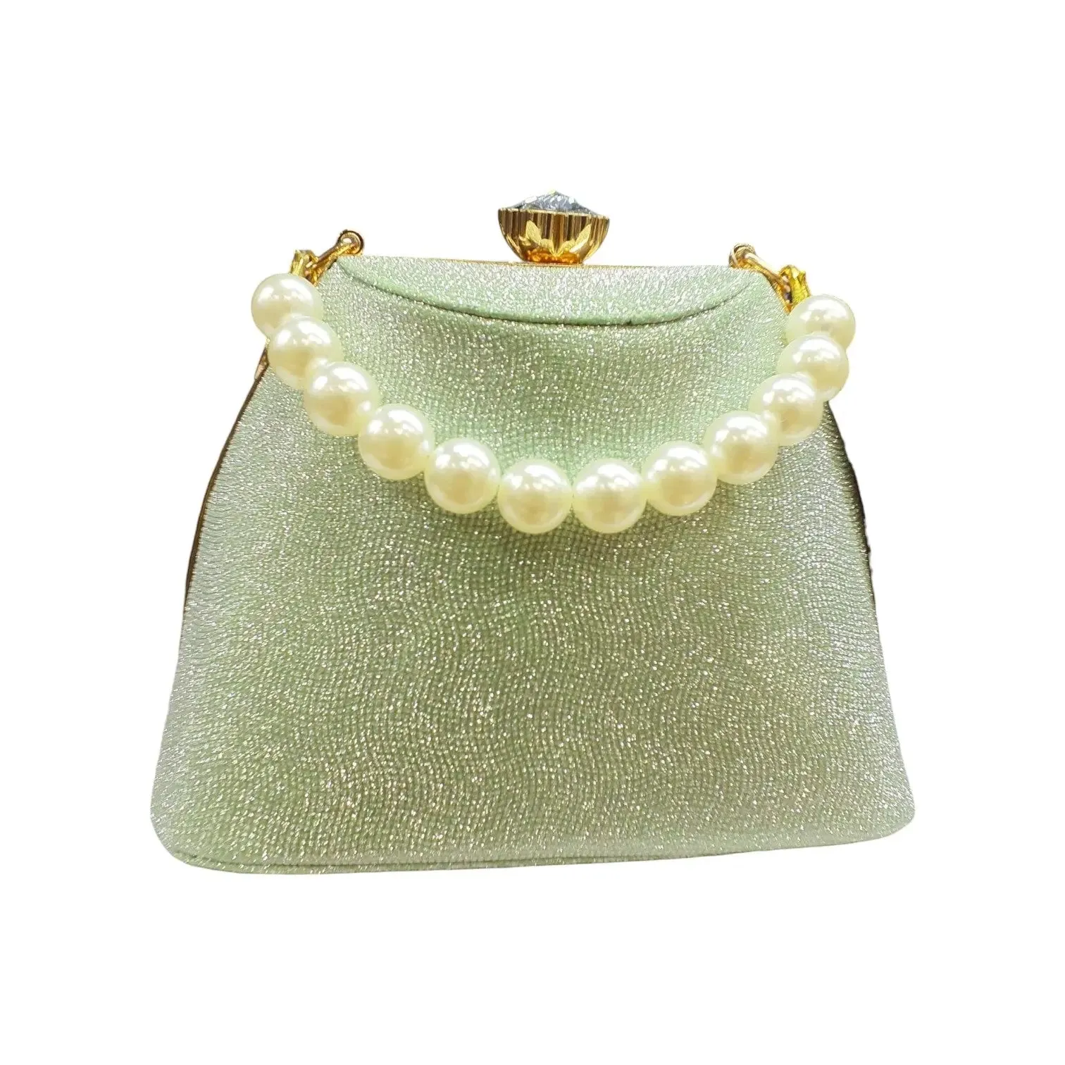 Pearl Handle Clutch Bag