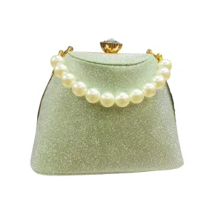 Pearl Handle Clutch Bag