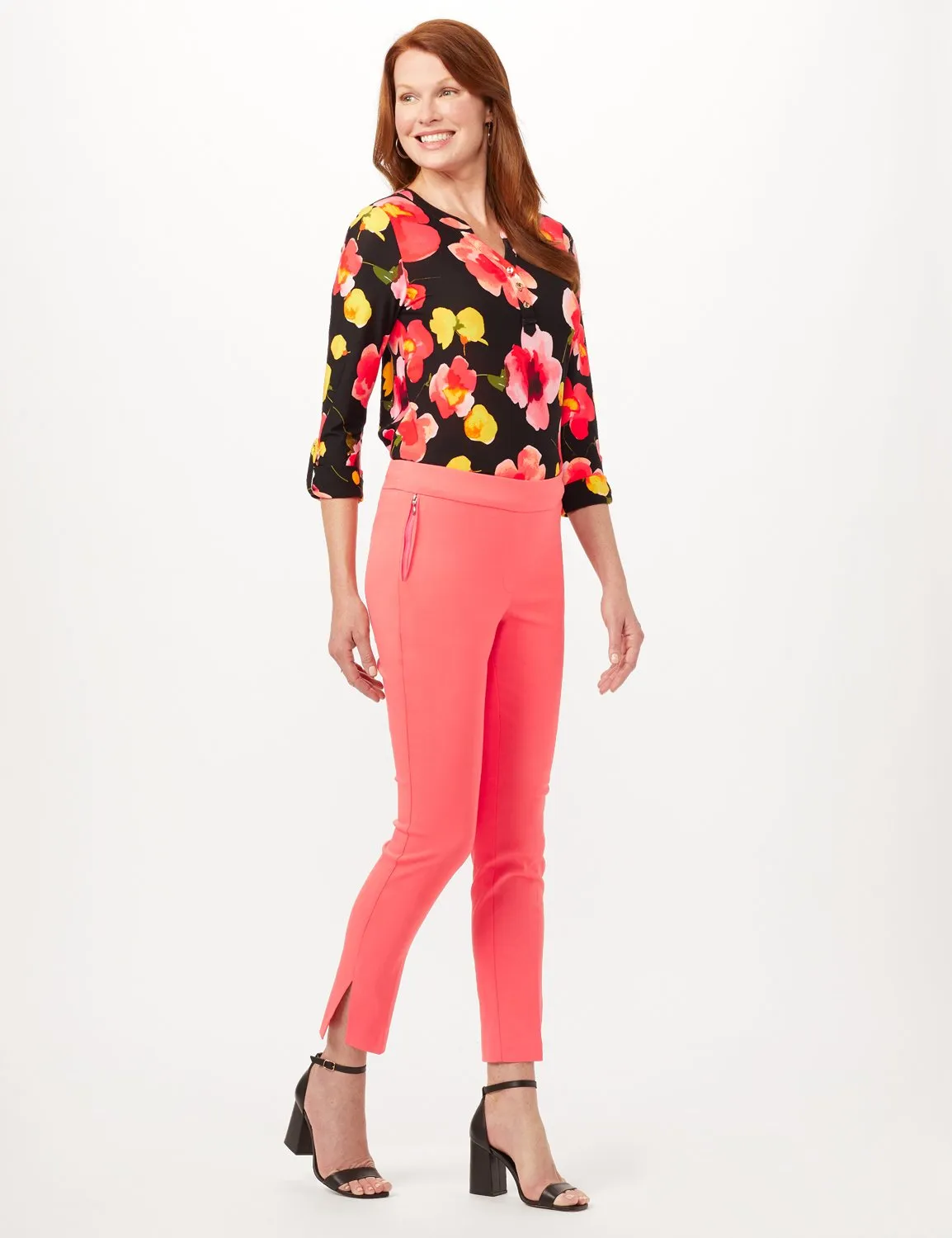 Pull-On faux Zipper Pocket Pants