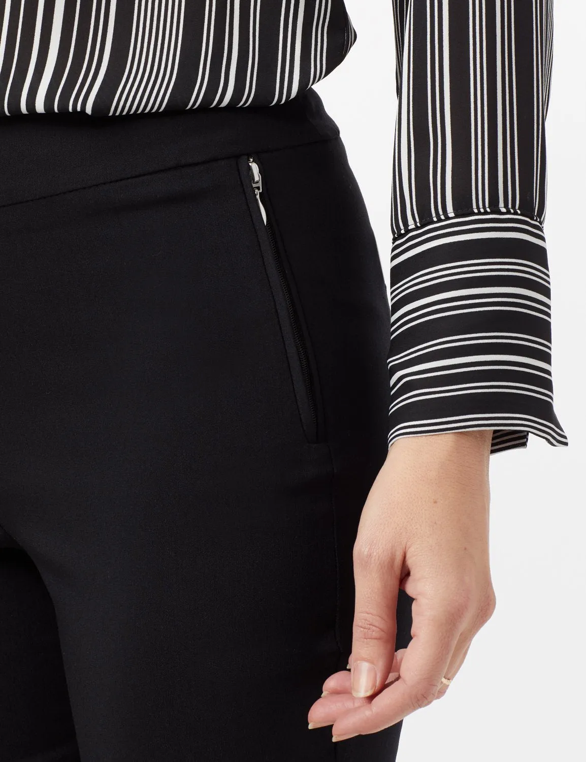 Pull-On faux Zipper Pocket Pants