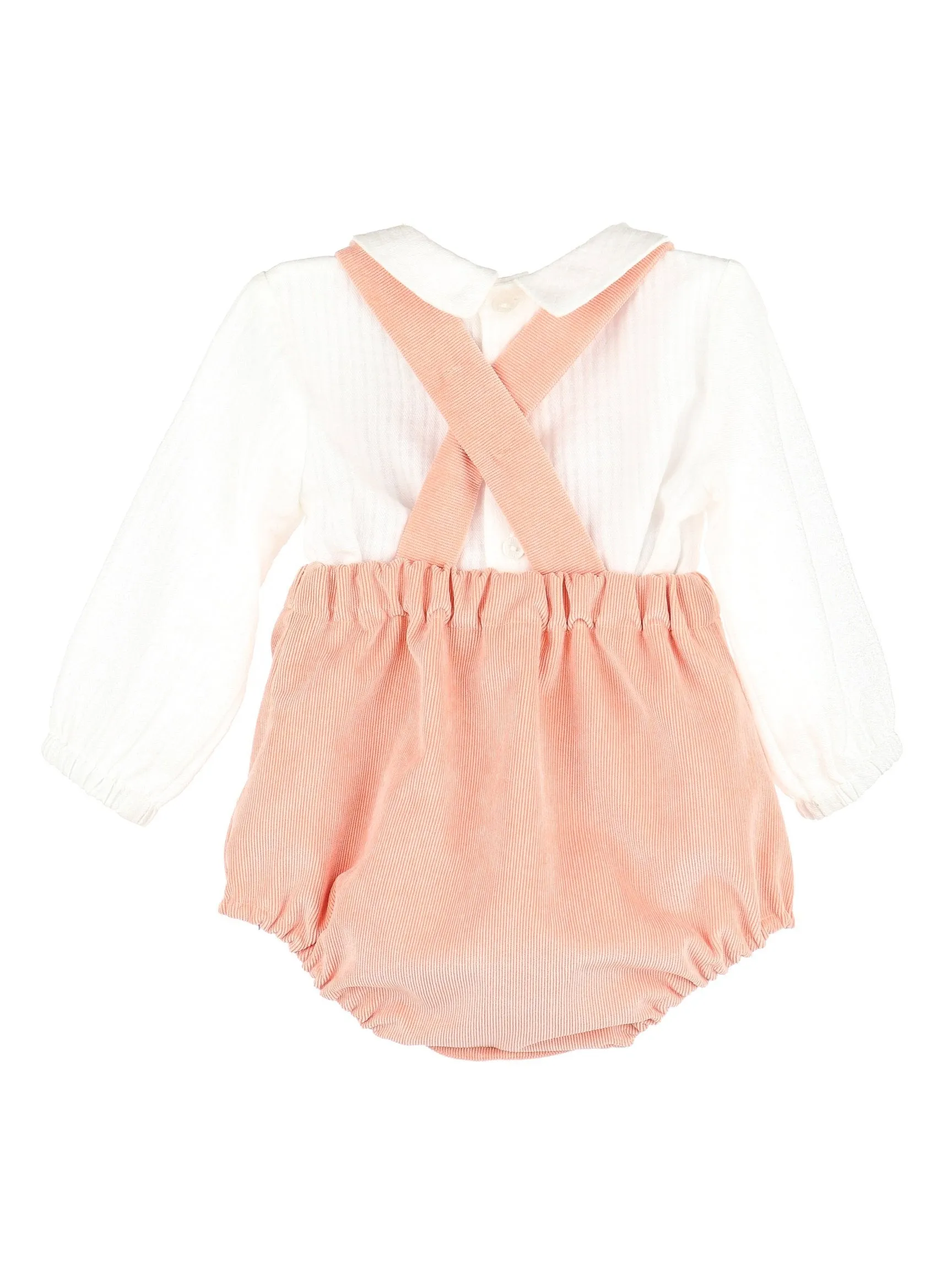 Pumpkin Corduroy Overall Set