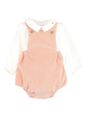 Pumpkin Corduroy Overall Set