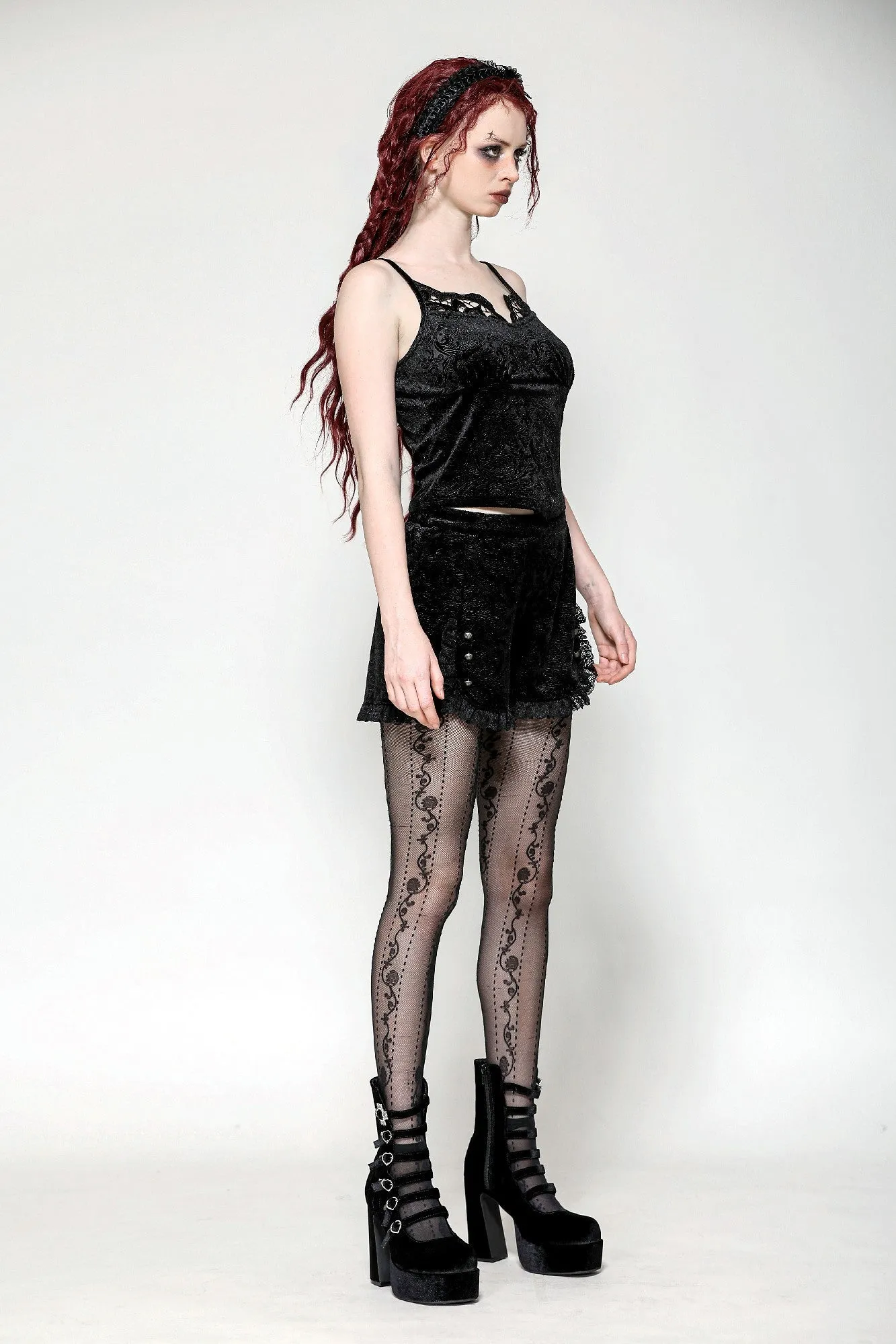 Velvet Embossed Base Shorts PW132